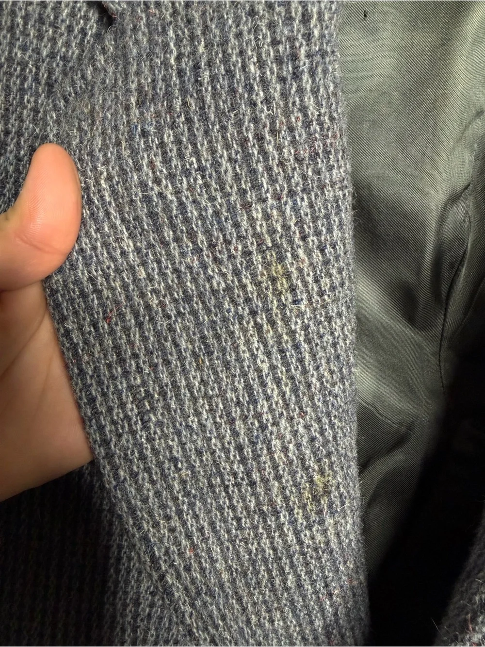 Pendleton Men Tweed Sport Coat 42R Blazer Blue Virgin Wool Jacket Vtg USA